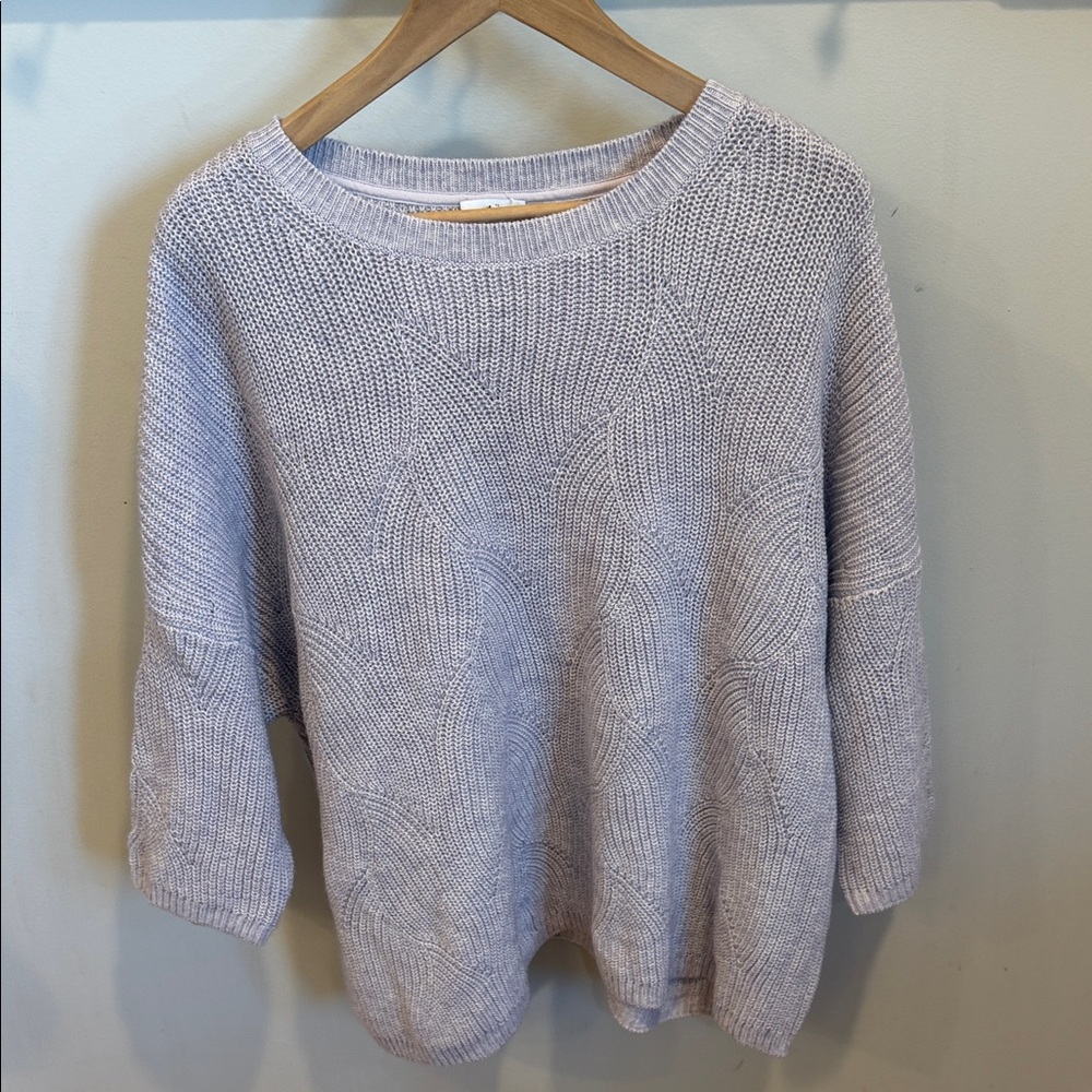 J.Jill‎ NWT Iris white tee Women's Lavender Sweater Size XLP